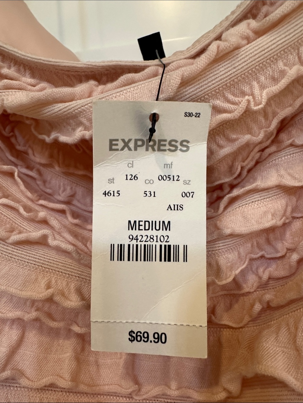 Express Strapless Ruffle Mini Dress - Picture 2 of 2
